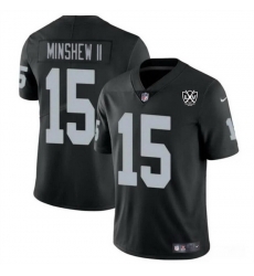 Men Las Vegas Raiders 15 Gardner Minshew II Black 2024 65th Anniversary Patch Vapor Stitched Football Jersey Men Las Vegas Raiders 15 Gardner Minshew II Black 2024 65th Anniversary Patch Vapor Stitched Football Jersey