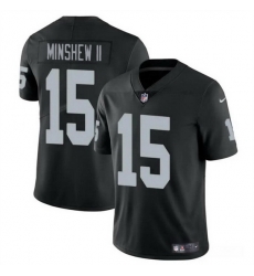 Men Las Vegas Raiders 15 Gardner Minshew II Black Vapor Stitched Football Jersey Men Las Vegas Raiders 15 Gardner Minshew II Black Vapor Stitched Football Jersey