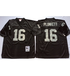 Men Las Vegas Raiders 16 Jim Plunkett Black M&N Throwback Jersey Men Las Vegas Raiders 16 Jim Plunkett Black M&N Throwback Jersey