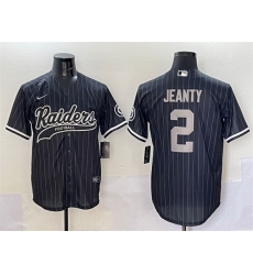 Men Las Vegas Raiders 2 Ashton Jeanty Black Cool Base Stitched Baseball Jersey Men Las Vegas Raiders 2 Ashton Jeanty Black Cool Base Stitched Baseball Jersey