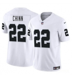 Men Las Vegas Raiders 22 Jeremy Chinn White 2025 F U S E  Vapor Stitched Football Jersey