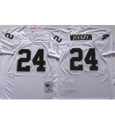 Men Las Vegas Raiders 24 Charles Woodson White Limited Stitched jersey Men Las Vegas Raiders 24 Charles Woodson White Limited Stitched jersey