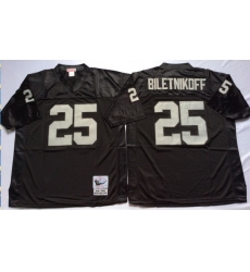 Men Las Vegas Raiders 25 Fred Biletnikoff Black M&N Throwback Jersey Men Las Vegas Raiders 25 Fred Biletnikoff Black M&N Throwback Jersey
