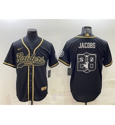 Men Las Vegas Raiders 28 Josh Jacobs Black Gold Team Big Logo With Patch Cool Base Stitched Baseball Jersey Men Las Vegas Raiders 28 Josh Jacobs Black Gold Team Big Logo With Patch Cool Base Stitched Baseball Jersey