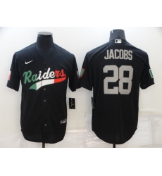 Men Las Vegas Raiders 28 Josh Jacobs Black Mexico Stitched Jersey Men Las Vegas Raiders 28 Josh Jacobs Black Mexico Stitched Jersey