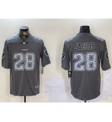 Men Las Vegas Raiders 28 Josh Jacobs Grey Limited Stitched Jersey Men Las Vegas Raiders 28 Josh Jacobs Grey Limited Stitched Jersey