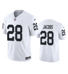 Men Las Vegas Raiders 28 Josh Jacobs White 2023 F U S E Vapor Untouchable Stitched Football Jersey Men Las Vegas Raiders 28 Josh Jacobs White 2023 F U S E Vapor Untouchable Stitched Football Jersey