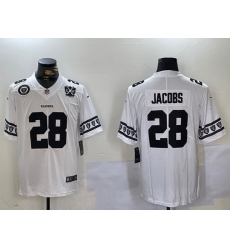 Men Las Vegas Raiders 28 Josh Jacobs White Limited Stitched Jersey 3 Men Las Vegas Raiders 28 Josh Jacobs White Limited Stitched Jersey 3