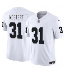 Men Las Vegas Raiders 31 Raheem Mostert White 2025 F U S E Vapor Stitched Football Jersey Men Las Vegas Raiders 31 Raheem Mostert White 2025 F U S E Vapor Stitched Football Jersey
