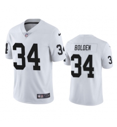 Men Las Vegas Raiders 34 Brandon Bolden White Vapor Limited Stitched Jersey Men Las Vegas Raiders 34 Brandon Bolden White Vapor Limited Stitched Jersey