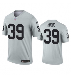 Men Las Vegas Raiders 39 Nate Hobbs Silver Inverted Legend Jersey Men Las Vegas Raiders 39 Nate Hobbs Silver Inverted Legend Jersey