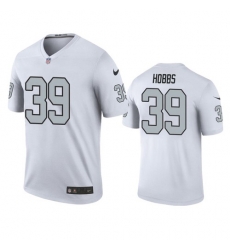 Men Las Vegas Raiders 39 Nate Hobbs White Color Rush Legend Jersey Men Las Vegas Raiders 39 Nate Hobbs White Color Rush Legend Jersey