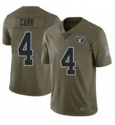 Men Las Vegas Raiders 4 Derek Carr 2017 Green Salute To Service Limited Jersey Men Las Vegas Raiders 4 Derek Carr 2017 Green Salute To Service Limited Jersey