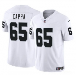 Men Las Vegas Raiders 65 Alex Cappa White 2025 F U S E  Vapor Stitched Football Jersey