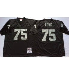 Men Las Vegas Raiders 75 Howie Long Black M&N Throwback Jersey Men Las Vegas Raiders 75 Howie Long Black M&N Throwback Jersey