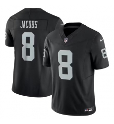 Men Las Vegas Raiders 8 Josh Jacobs Black 2023 F U S E Vapor Untouchable Stitched Football Jersey Men Las Vegas Raiders 8 Josh Jacobs Black 2023 F U S E Vapor Untouchable Stitched Football Jersey