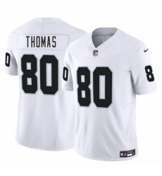 Men Las Vegas Raiders 80 Ian Thomas White 2025 F U S E  Vapor Stitched Football Jersey
