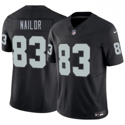 Men Las Vegas Raiders  83 Jalen Nailor Black 2026 F U S E  Vapor Untouchable Limited Stitched Football Jersey