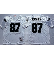 Men Las Vegas Raiders 87 Dave Casper White M&N Throwback Jersey Men Las Vegas Raiders 87 Dave Casper White M&N Throwback Jersey