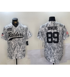 Men Las Vegas Raiders 89 Brock Bowers 2024 Arctic Camo Salute To Service Stitched Baseball Jersey Men Las Vegas Raiders 89 Brock Bowers 2024 Arctic Camo Salute To Service Stitched Baseball Jersey