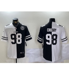 Men Las Vegas Raiders 98 Maxx Crosby Black 26 White Split With 65th Anniversary Patch Vapor Limited Stitched Jersey 2 Men Las Vegas Raiders 98 Maxx Crosby Black 26 White Split With 65th Anniversary Patch Vapor Limited Stitched Jersey 2