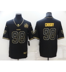 Men Las Vegas Raiders 98 Maxx Crosby Black Gold With 60th Anniversary Patch Vapor Limited Stitched jersey Men Las Vegas Raiders 98 Maxx Crosby Black Gold With 60th Anniversary Patch Vapor Limited Stitched jersey