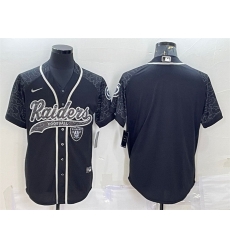 Men Las Vegas Raiders Blank Black Reflective With Patch Cool Base Stitched Baseball Jersey Men Las Vegas Raiders Blank Black Reflective With Patch Cool Base Stitched Baseball Jersey
