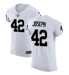 Men Nike Raiders #42 Karl Joseph White Stitched NFL Vapor Untouchable Elite Jersey Men Nike Raiders #42 Karl Joseph White Stitched NFL Vapor Untouchable Elite Jersey