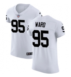 Men Nike Raiders #95 Jihad Ward White Stitched NFL Vapor Untouchable Elite Jersey Men Nike Raiders #95 Jihad Ward White Stitched NFL Vapor Untouchable Elite Jersey