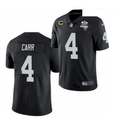 Men Oakland Las Vegas Raiders 4 Derek Carr 2020 Inaugural Season Black C Patch Jersey Men Oakland Las Vegas Raiders 4 Derek Carr 2020 Inaugural Season Black C Patch Jersey