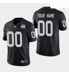 Men Oakland Raiders 00 Custom 60th Anniversary Vapor Limited Jersey Black Men Oakland Raiders 00 Custom 60th Anniversary Vapor Limited Jersey Black