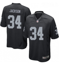 Mens Nike Oakland Raiders 34 Bo Jackson Game Black Team Color NFL Jersey Mens Nike Oakland Raiders 34 Bo Jackson Game Black Team Color NFL Jersey