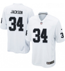 Mens Nike Oakland Raiders 34 Bo Jackson Game White NFL Jersey Mens Nike Oakland Raiders 34 Bo Jackson Game White NFL Jersey