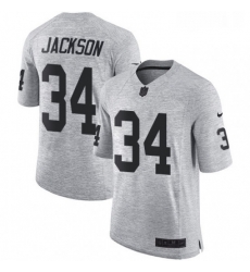 Mens Nike Oakland Raiders 34 Bo Jackson Limited Gray Gridiron II NFL Jersey Mens Nike Oakland Raiders 34 Bo Jackson Limited Gray Gridiron II NFL Jersey