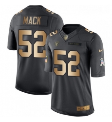 Mens Nike Oakland Raiders 52 Khalil Mack Limited BlackGold Salute to Service NFL Jersey Mens Nike Oakland Raiders 52 Khalil Mack Limited BlackGold Salute to Service NFL Jersey