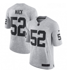 Mens Nike Oakland Raiders 52 Khalil Mack Limited Gray Gridiron II NFL Jersey Mens Nike Oakland Raiders 52 Khalil Mack Limited Gray Gridiron II NFL Jersey