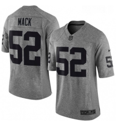 Mens Nike Oakland Raiders 52 Khalil Mack Limited Gray Gridiron NFL Jersey Mens Nike Oakland Raiders 52 Khalil Mack Limited Gray Gridiron NFL Jersey