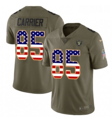Mens Nike Oakland Raiders 85 Derek Carrier Limited Olive USA Flag 2017 Salute to Service NFL Jersey Mens Nike Oakland Raiders 85 Derek Carrier Limited Olive USA Flag 2017 Salute to Service NFL Jersey