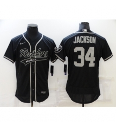 Men's Oakland Raiders #34 Bo Jackson Black Nike Elite Jersey Men's Oakland Raiders #34 Bo Jackson Black Nike Elite Jersey