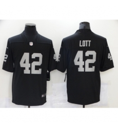 Men's Oakland Raiders #42 Ronnie Lott Nike Black Retired Player Limited Jersey Men's Oakland Raiders #42 Ronnie Lott Nike Black Retired Player Limited Jersey