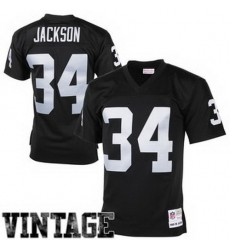 Mens Oakland Raiders Bo Jackson Mitchell 26 Ness Black 1988 Retired Player Vintage Replica Jersey Mens Oakland Raiders Bo Jackson Mitchell 26 Ness Black 1988 Retired Player Vintage Replica Jersey