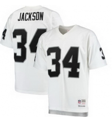 Mens Oakland Raiders Bo Jackson Mitchell 26 Ness White 1988 Replica Retired Player Jersey Mens Oakland Raiders Bo Jackson Mitchell 26 Ness White 1988 Replica Retired Player Jersey