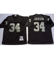 Mitchell And Ness Raiders #34 Bo Jackson balck Throwback Stitched NFL Jersey Mitchell And Ness Raiders #34 Bo Jackson balck Throwback Stitched NFL Jersey