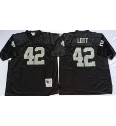 Mitchell And Ness Raiders #42 Ronnie Lott balck Throwback Stitched NFL Jersey Mitchell And Ness Raiders #42 Ronnie Lott balck Throwback Stitched NFL Jersey