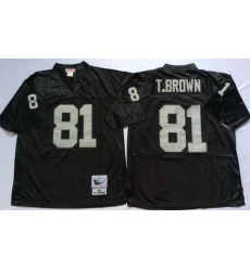 Mitchell And Ness Raiders #81 tim brown balck Throwback Stitched NFL Jersey Mitchell And Ness Raiders #81 tim brown balck Throwback Stitched NFL Jersey
