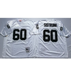 Mitchell&Ness Raiders 60 Otis Sistrunk White Throwback Stitched NFL Jersey Mitchell&Ness Raiders 60 Otis Sistrunk White Throwback Stitched NFL Jersey