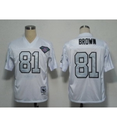 NFL Jerseys Oakland Raiders 81 T.Brown Throwback white jerseys NFL Jerseys Oakland Raiders 81 T.Brown Throwback white jerseys