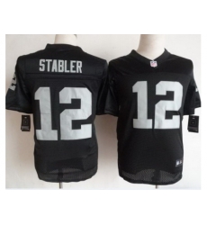 Nike Oakland Raiders 12 Ken Stabler Black Elite NFL Jersey Nike Oakland Raiders 12 Ken Stabler Black Elite NFL Jersey