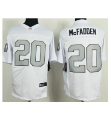 Nike Oakland Raiders 20 Darren McFadden White Elite Silver No. NFL Jersey Nike Oakland Raiders 20 Darren McFadden White Elite Silver No. NFL Jersey