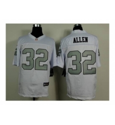 Nike Oakland Raiders 32 Marcus Allen white Elite silver number NFL Jersey Nike Oakland Raiders 32 Marcus Allen white Elite silver number NFL Jersey
